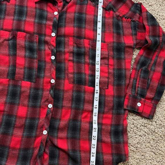 Pink Lily Flannel Shirt - Picture 7 of 7
